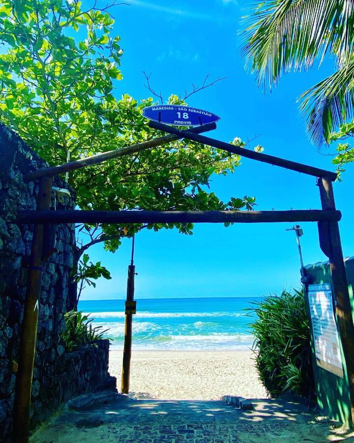 Maresias, Chale H29 Em Condominio De Frente A Entrada 18 Da Praia E Dentro Da Mata Atlantica 圣塞巴斯蒂安 外观 照片